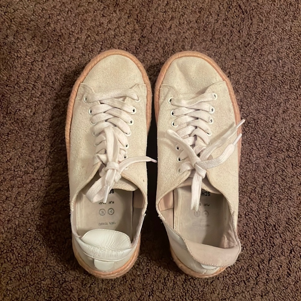 Schutz Canvas top platform espadrille sneakers